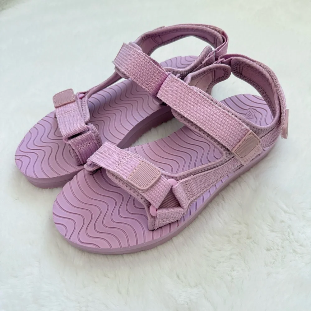 NEW Universal Thread Pink Lavender Velcro Sandals Rubber Sole Target